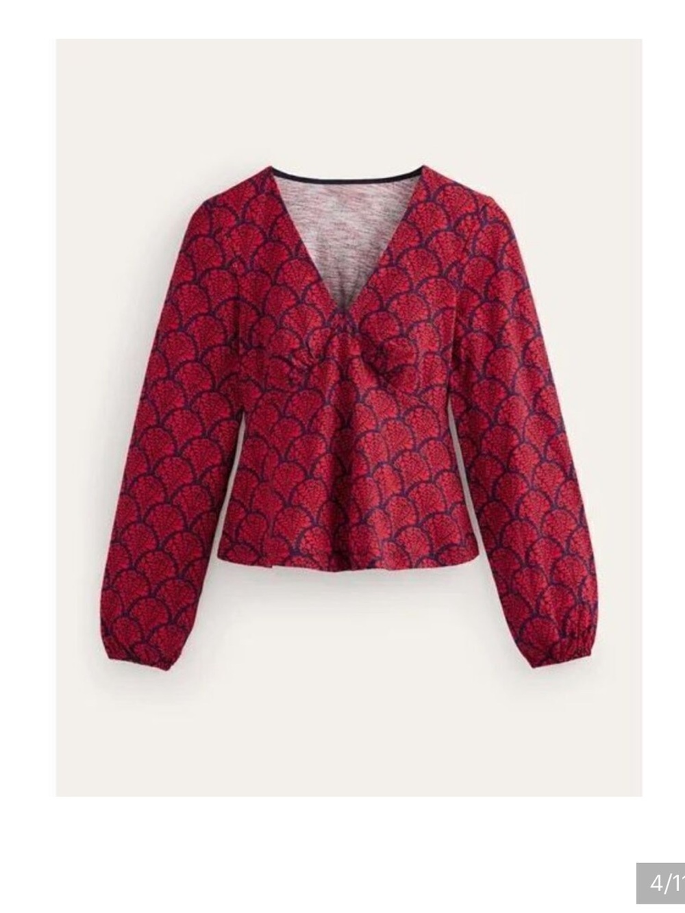 NWT Boden V-Neck Peplum Top